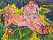 Ernst Ludwig Kirchner Zwei rosa Akte am See oil painting reproduction